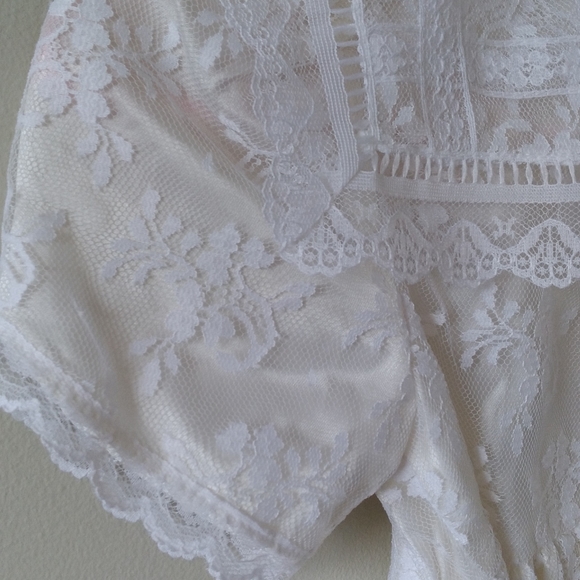 Vintage Lace Gunne Sax,Jessica McClintock Dress.Lace Prairie Dress,Cottagecore - Picture 7 of 12